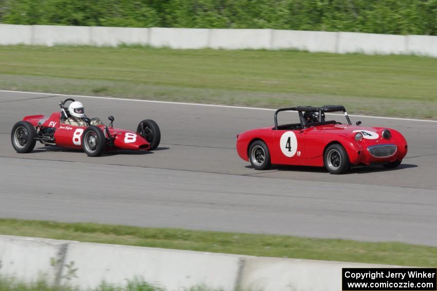 Tom Daly's Austin-Healey Sprite and Jim Gaffney's RCA Formula Vee