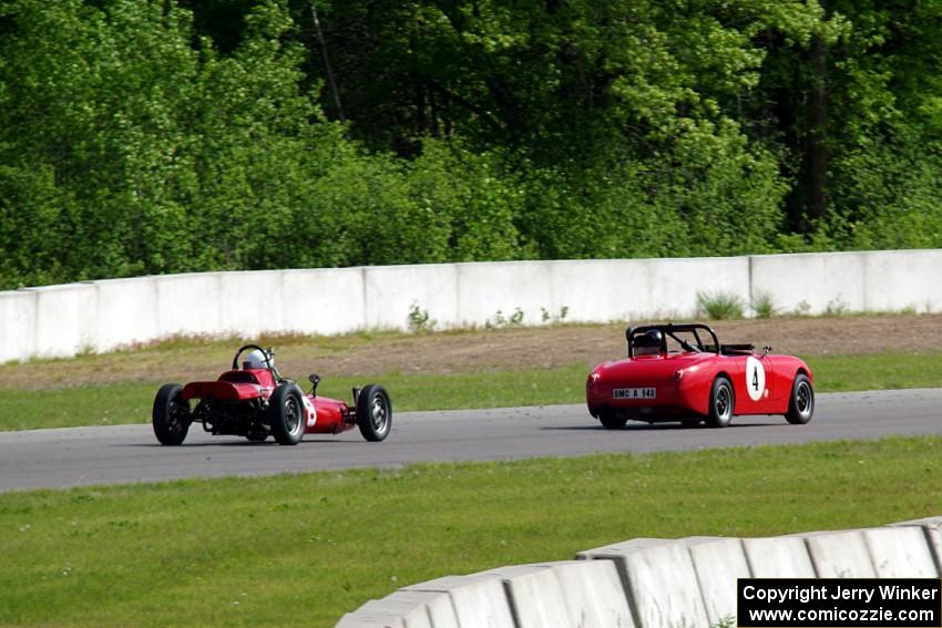 Tom Daly's Austin-Healey Sprite and Jim Gaffney's RCA Formula Vee