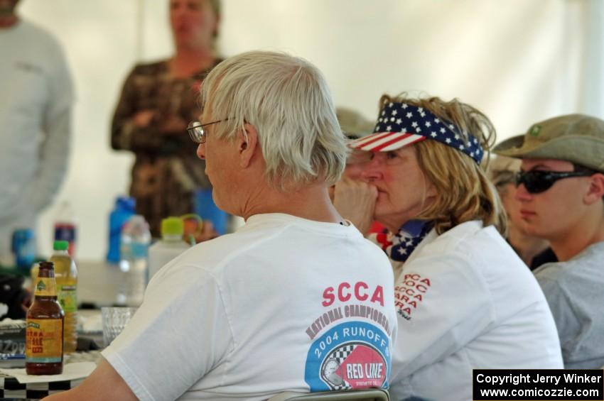 Chris Hefty and Judi Sievers at the post-race party.