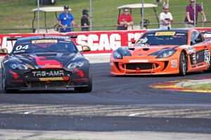 George Kurtz's Aston Martin Vantage GT4 and Harry Gottsacker's Ginetta GT4