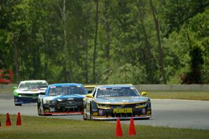 Lawrence Loshak's Chevy Camaro, Tony Buffomante's Ford Mustang and Gar Robinson's Chevy Camaro