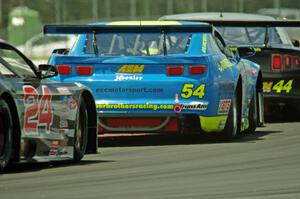 Adam Andretti's Ford Mustang, Tommy Archer's Chevy Camaro and Dillon Machavern's Ford Mustang