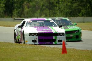 Louis­-Philippe Montour's Dodge Challenger and Jordan Bernloehr's Chevy Camaro