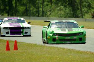 Jordan Bernloehr's Chevy Camaro and Louis­-Philippe Montour's Dodge Challenger