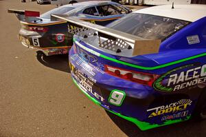 Keith Prociuk's(#9) and Lawrence Loshak's(#5) Chevy Camaros