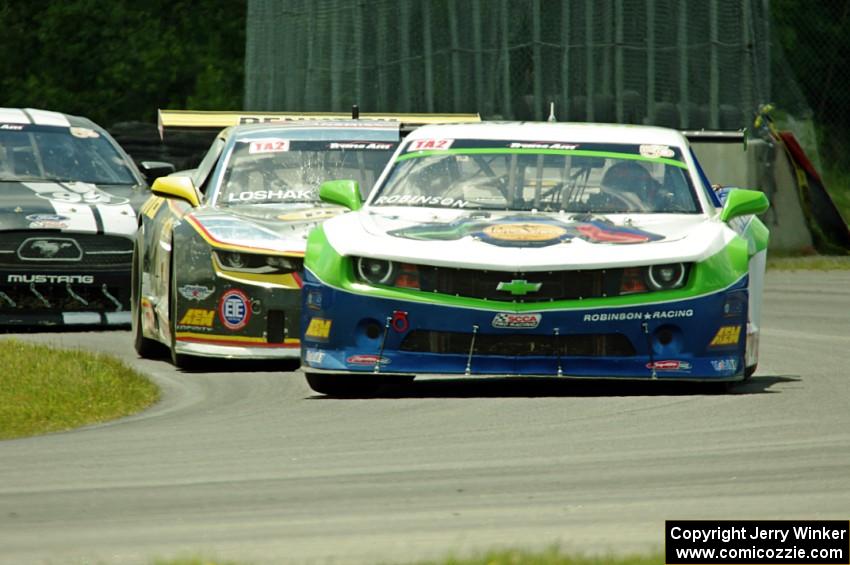 Gar Robinson's Chevy Camaro and Lawrence Loshak's Chevy Camaro