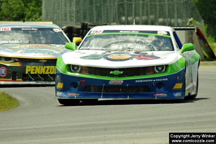 Gar Robinson's Chevy Camaro and Lawrence Loshak's Chevy Camaro