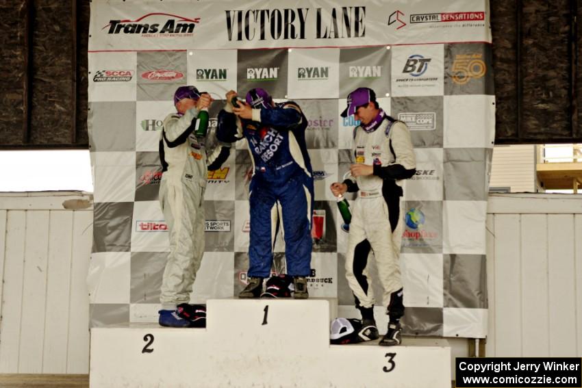 TA2 podium: L to R) Tommy Archer - 2nd; Gar Robinson - 1st; and Dillon Machavern - 3rd