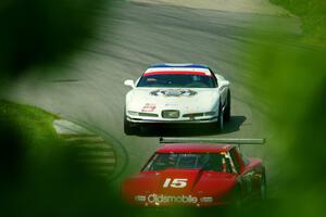 Ed Dulski's GT-1 Olds Cutlass Supreme and Bill Collins' T1 Chevy Corvette
