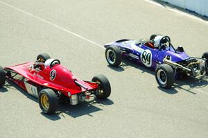 Darrell Peterson's LeGrand Mk. 21 Formula Ford and Tim Woelk's Elden Mk.10 Formula Ford