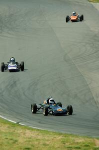 Tom Stephani's Crossle 35F Formula Ford, Tim Woelk's Elden Mk.10 Formula Ford and Rich Stadther's Dulon LD-9 Formula Ford
