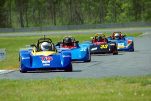 Ron Boltik's, Russell King's, Andrea King's and Jim Nash's Spec Racer Ford 3s