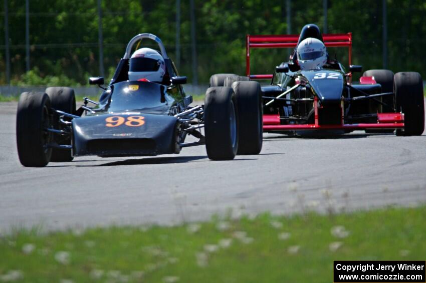 Tom Stephani's Crossle 35F Formula F and Dave Schaal's Formula Enterprises