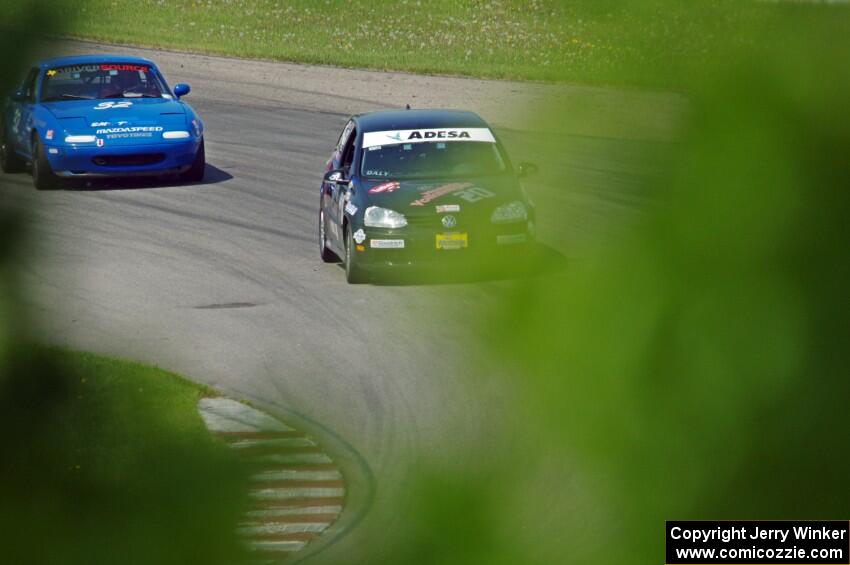 Tom Daly's STU VW Rabbit and Paul Pridday's Spec Miata Mazda Miata