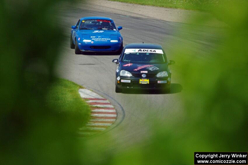 Tom Daly's STU VW Rabbit and Paul Pridday's Spec Miata Mazda Miata