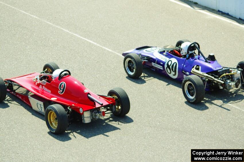 Darrell Peterson's LeGrand Mk. 21 Formula Ford and Tim Woelk's Elden Mk.10 Formula Ford