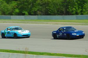 Samantha Silver's and Jamey Randall's Spec Miata Mazda Miatas