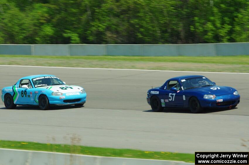 Samantha Silver's and Jamey Randall's Spec Miata Mazda Miatas