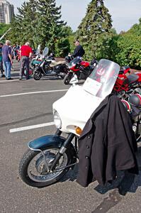 Various Italian motorcycles at hand