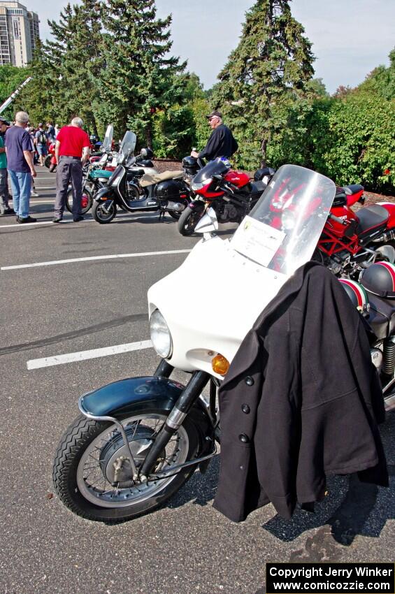 Various Italian motorcycles at hand