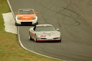 Darrell Peterson's T2 Chevy Corvette and  James Berlin's T3 Nissan 350Z