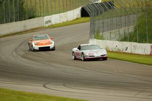 Darrell Peterson's T2 Chevy Corvette and James Berlin's T3 Nissan 350Z