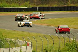 Darrell Peterson's T2 Chevy Corvette, James Berlin's T3 Nissan 350Z, Doug Rippie's GT-1 SSZ Stradale and Matt Lawson's ITE-2 Por