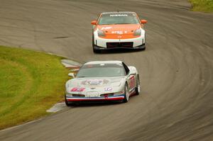 Darrell Peterson's T2 Chevy Corvette and James Berlin's T3 Nissan 350Z