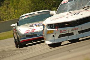 Mel Shaw's GT-2 Chevy Camaro and Darrell Peterson's T2 Chevy Corvette