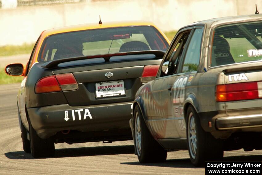 Patrick Price's ITA Nissan 200SX SE-R and Austin Hallberg's ITA BMW 328