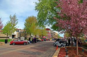 British cars lining the streets of Osseo.