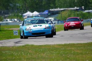 Jamey Randall's, Chris Craft's and Andrew Jenkins' Spec Miata Mazda Miatas