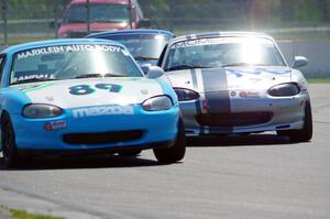 Jamey Randall's and Chris Craft's Spec Miata Mazda Miatas