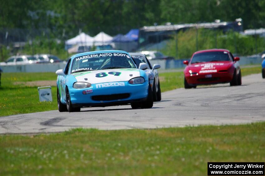 Jamey Randall's, Chris Craft's and Andrew Jenkins' Spec Miata Mazda Miatas