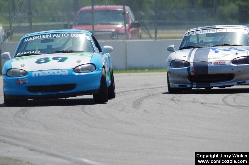 Jamey Randall's and Chris Craft's Spec Miata Mazda Miatas