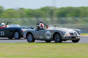 Mark Brandow's MGA and Dan Powell's Austin-Healey 3000