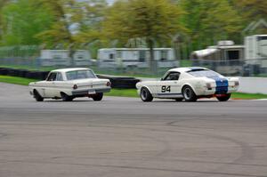 Damon Bosell's Ford Falcon and Brian Kennedy's Ford Shelby GT350