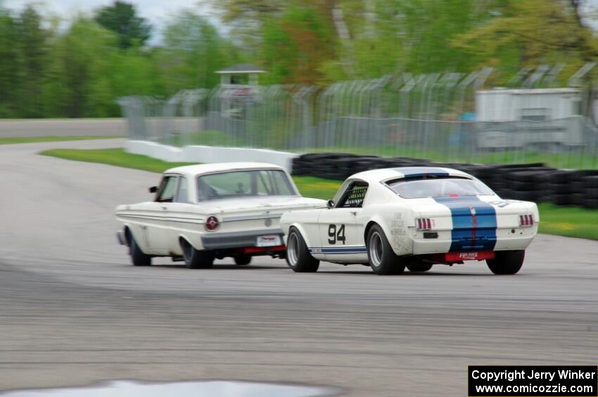 Damon Bosell's Ford Falcon and Brian Kennedy's Ford Shelby GT350