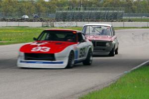 Jerry Dulski's Datsun 240Z and Erik Dieterle's BMW 2002