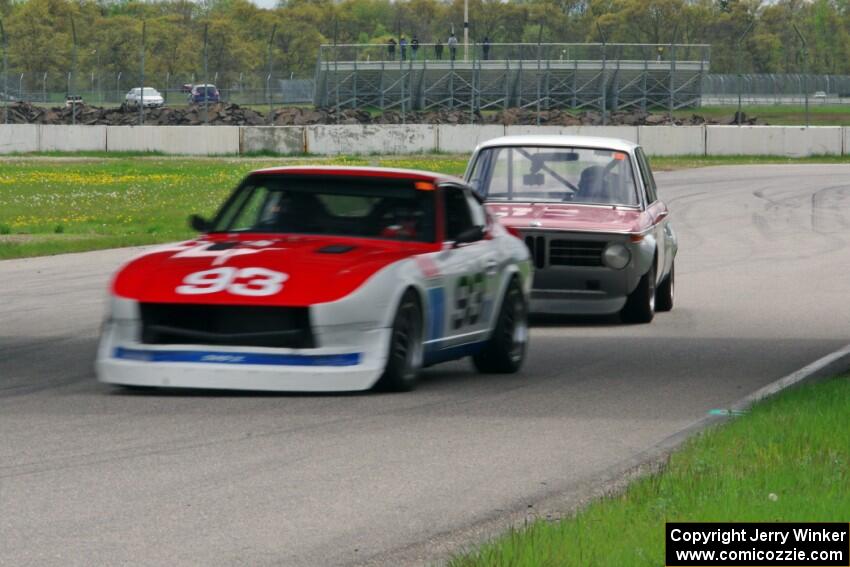 Jerry Dulski's Datsun 240Z and Erik Dieterle's BMW 2002