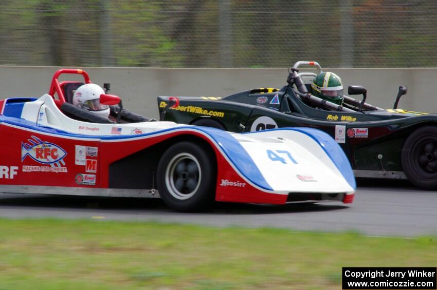 Bill Douglas' Spec Racer Ford and Rob Wilke's Spec Racer Ford 3