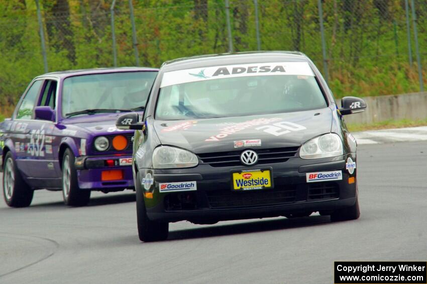 Tom Daly's STU VW Rabbit and Dave LaFavor's ITS BMW 325is