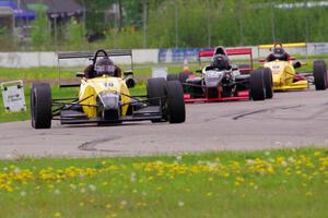 Steve Thomson's Van Diemen DP08/Elan Formula Atlantic, Dave Schaal's Formula Enterprises and Dylan Schenk's Van Diemen RF02/Mazd