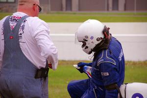 Alan Murray climbs from his Swift DB-1 Formula F.