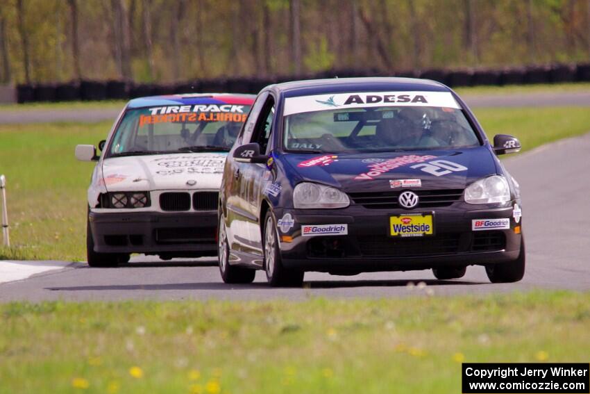 Tom Daly's T4 VW Rabbit and Joe Bungert's ITJ BMW 318i