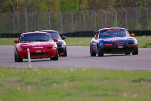 Gordon Kuhnley's, Andrew Jenkins' and Samantha Silver's Spec Miata Mazda Miatas