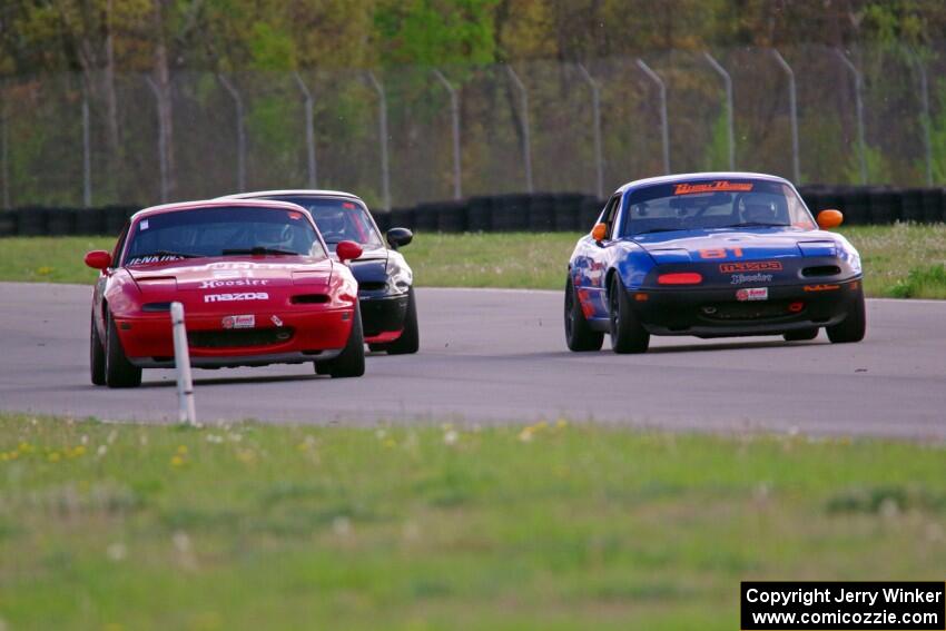 Gordon Kuhnley's, Andrew Jenkins' and Samantha Silver's Spec Miata Mazda Miatas