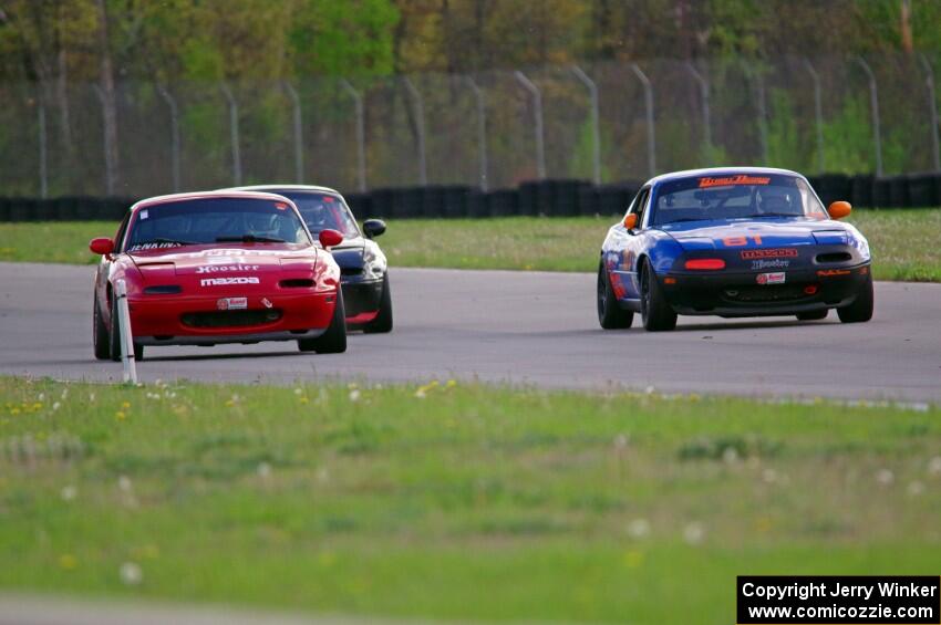 Gordon Kuhnley's, Andrew Jenkins' and Samantha Silver's Spec Miata Mazda Miatas