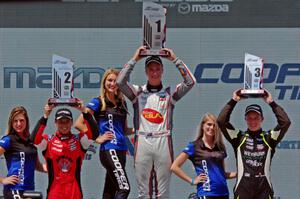 USF2000 Grand Prix of Road America Rd.8 podium 1) Anthony Martin, 2) Victor Franzoni and 3) Parker Thompson