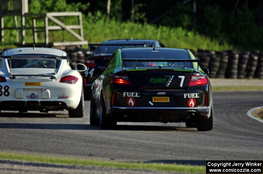 Jason Fichter's Honda Accord V6 Coupe chases Kevin Krauss' Porsche Cayman